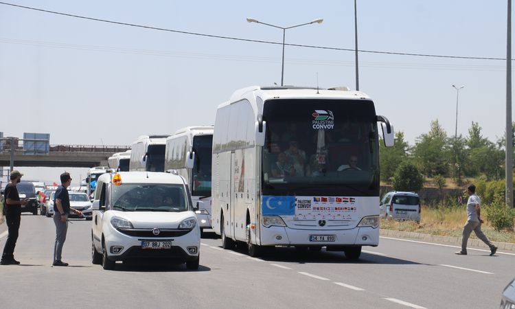 'Filistin Konvoyu' Diyarbakır’da - Son Dakika - Son Dakika Bilgileri