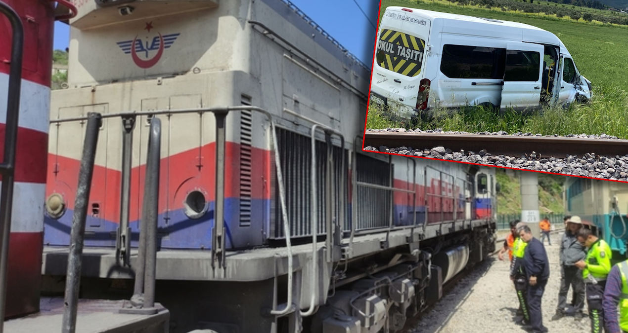 Gündemden Son Bilgiler: Gaziantep'te yürekler ağza geldi: Yük treni okul servisine çarptı - Haberleri | İşte T