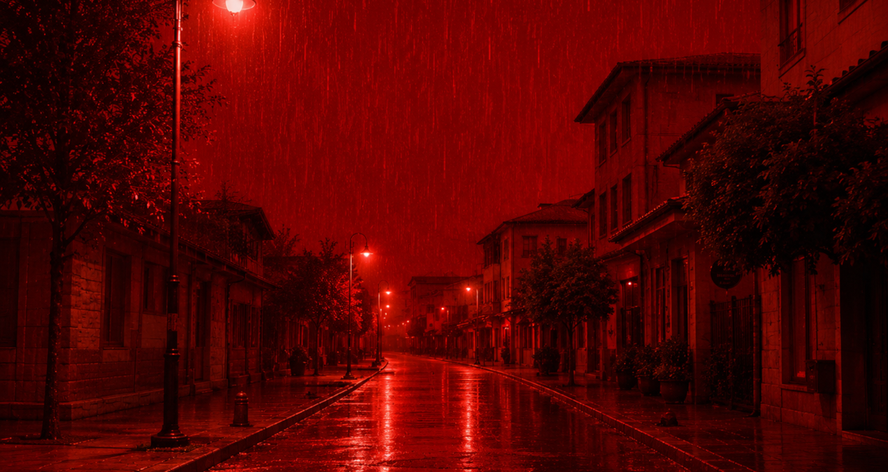 'Red' rain suddenly fell from the sky: It paints everything - Breaking News