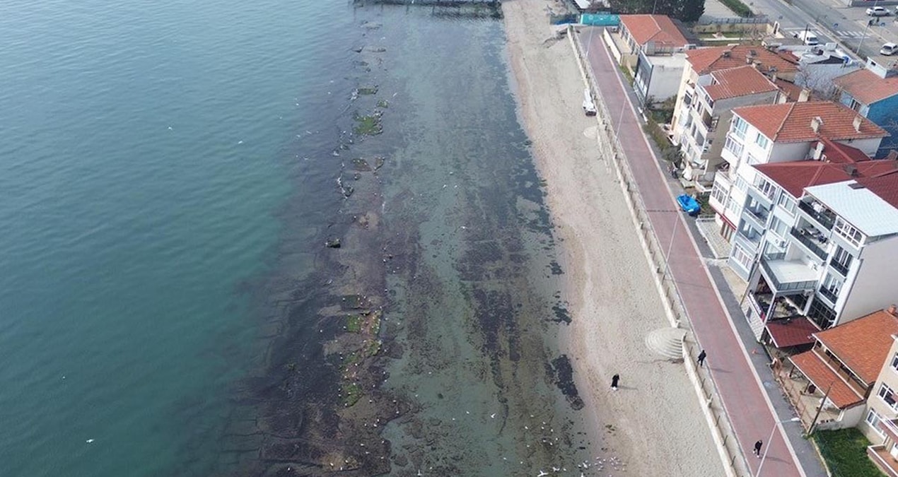 Son Gelişme: Görüntü Türkiye'den... Deniz 7 metre çekildi: 'Kral Yolu' gözler önüne serildi - Son Dakika Haber