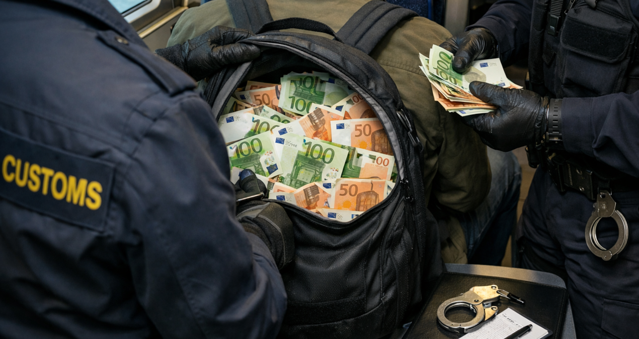 Ayrıntılar Netleşti: Gümrükçüler bu kez trende yakaladı! Sırt çantasından çıkan binlerce Euro'ya el konuldu -