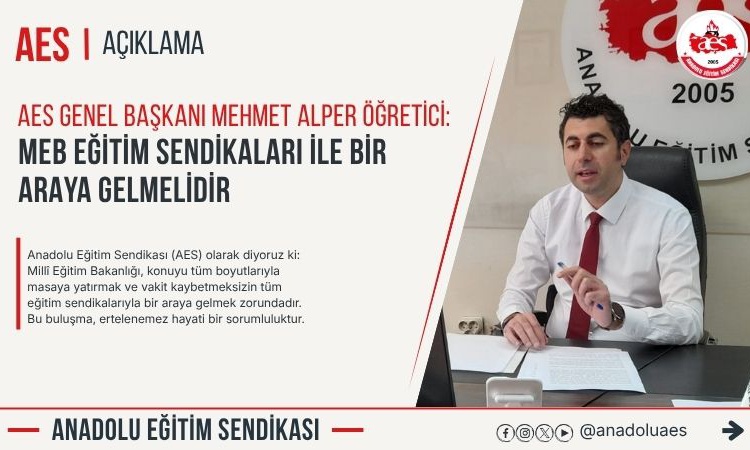 Gündemden Son Bilgiler: AES, okul saldırıları için MEB'i tüm eğitim sendikalarıyla acilen görüşmeye çağırdı |