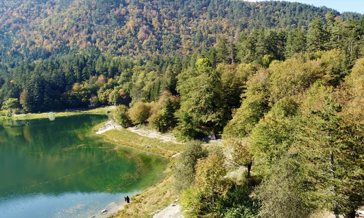 Gündemden Son Bilgiler: Bolu Mudurnu'daki Sülüklü Göl Tabiat Parkı güz renkleriyle ziyaretçilerini ağırlıyor