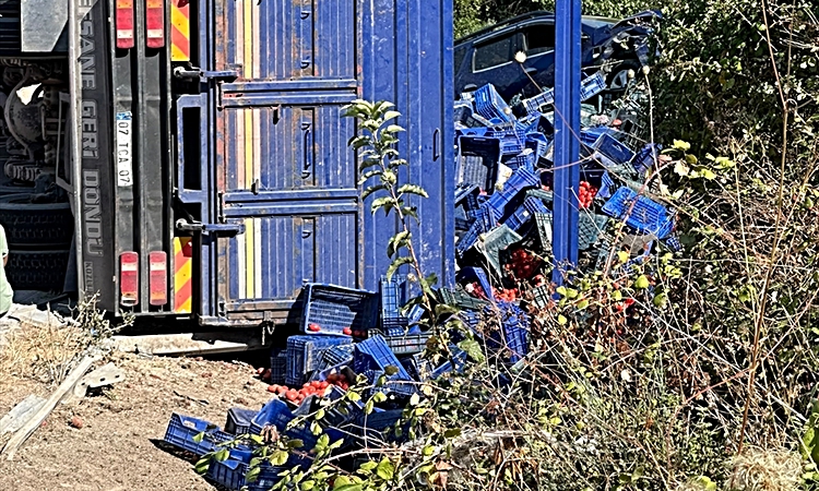 Gündemden Son Bilgiler: Bursa'da otomobile çarptıktan sonra devrilen kamyondaki 1 kişi öldü, 1 kişi yaralandı