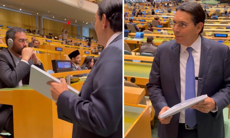 Gündemden Son Bilgiler: İsrailli temsilciden BM Genel Kurulu'nda provokatif hareket! İranlı diplomatın yanına