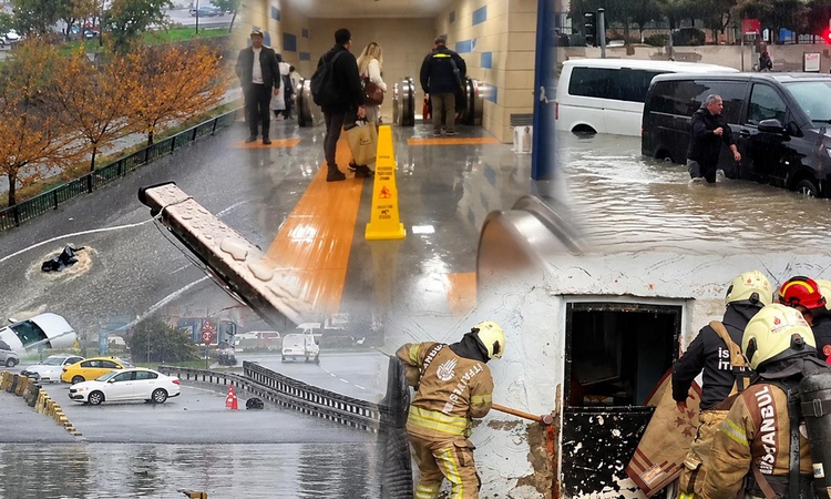 Gündemden Son Bilgiler: İstanbul’u sağanak vurdu! Yollar göle döndü, araçlar mahsur kaldı, metroları su bastı