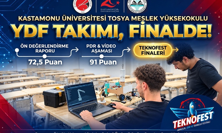 Gündemden Son Bilgiler: Kastamonu Üniversitesi YDF Takımı, TEKNOFEST 2026 RoboLig Türkiye finaline artış grafi