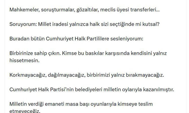 Gündemden Son Bilgiler: Kılıçdaroğlu: Milletin verdiği emaneti masa başı oyun larıyla kimseye teslim etmeyeceğ