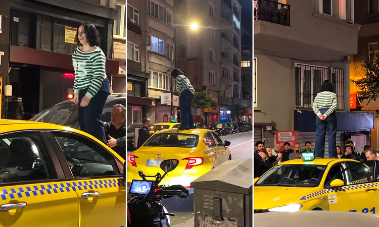 Gündemden Son Bilgiler: Şişli Kurtuluş’ta taksiciyle tartışan kadın aracın üstüne çıktı: O anlar kamerada - So