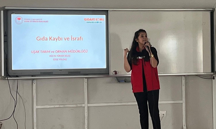Gündemden Son Bilgiler: Uşak'ta Ömer Dönmez Toklu Ortaokulu öğrencilerine gıda israfı eğitimi verildi