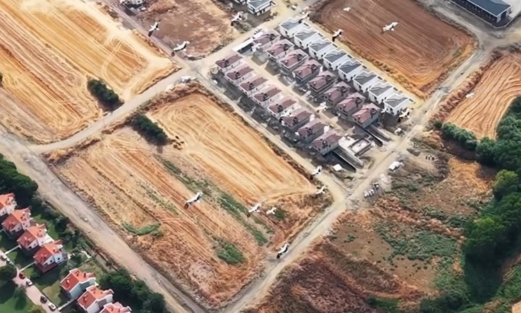 Güneye göç eden leylek sürüsü Tekirdağ semalarında dronla kaydedildi | İşte Tüm Ayrıntılar