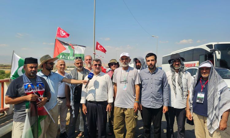Kritik Açıklama: HÜDA PAR heyetinden İbrahim Halil Sınır Kapısı’nda bekletilen Filistin Konvoyu’na ziyaret - H