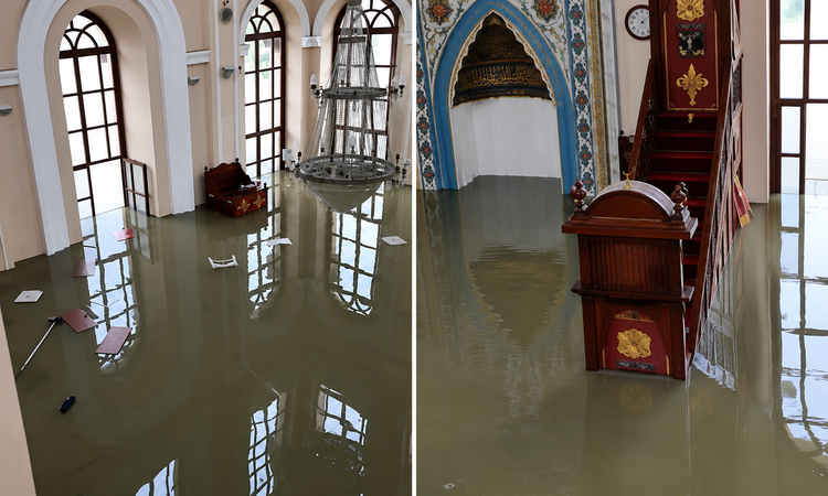 İstanbul'da sel, tarihi yapıları da vurdu: Sadabad Camii sular altında - Son Dakika Bilgileri
