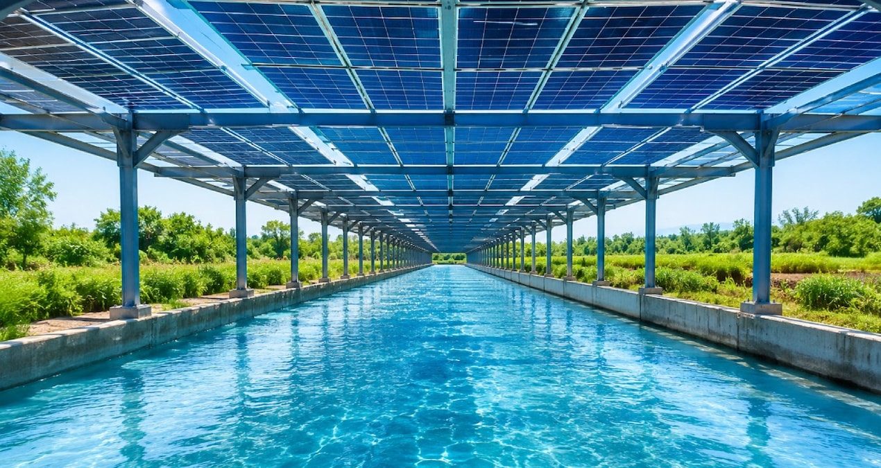 Gündemden Son Bilgiler: Su kanallarının üstünü güneş panelleriyle kapattılar: Amaç sadece elektrik değil - Son