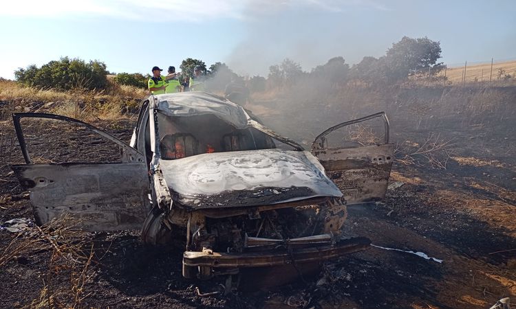 The flames from the crashed car spread to the grassy area; 4 injured - News