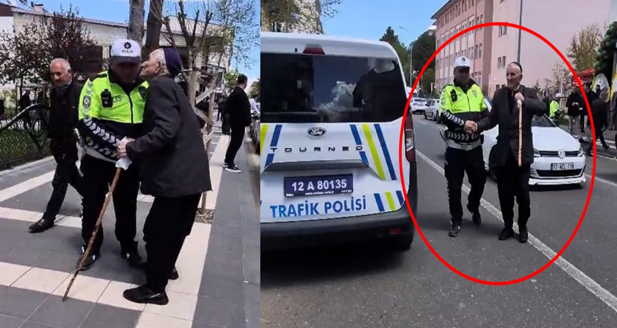 Son Gelişme: Kendisini yolun karşısına geçiren trafik polisini öptü - Son Dakika Haberleri - Son Dakika Bilgil