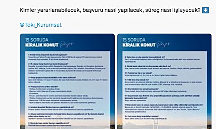 Kritik Açıklama: 15 soruda kiralık sosyal konut kampanyası: Gelişmeler Takip Ediliyor
