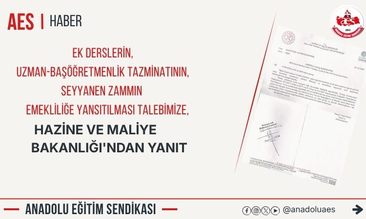 Kritik Açıklama: AES, emeklilik talebine Bakanlık yanıtının TBMM'yi işaret ettiğini tüm detaylarıyla paylaştı