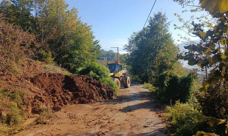 Kritik Açıklama: Düzce Gölyaka'da heyelan etkisindeki yollar İl Özel İdaresince stabilize edildi - Son Dakika