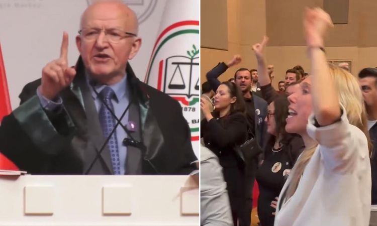 Kritik Açıklama: İstanbul Barosu Genel Kurulu'nda Kaboğlu'nun konuşması sonrası sloganlar artış grafiği çizdi