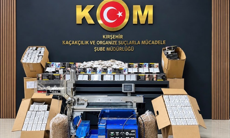 Kritik Açıklama: Kırşehir'de 30 bini dolu 172 bin makaron ele geçirildi, 1 zanlı yakalanarak gözaltına sevk ed