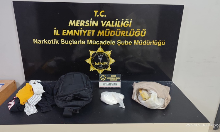 Kritik Açıklama: Mersin'de narkotik operasyonunda 3 şüpheli hakkında tutuklama kararı verildi, 706 gram metamf
