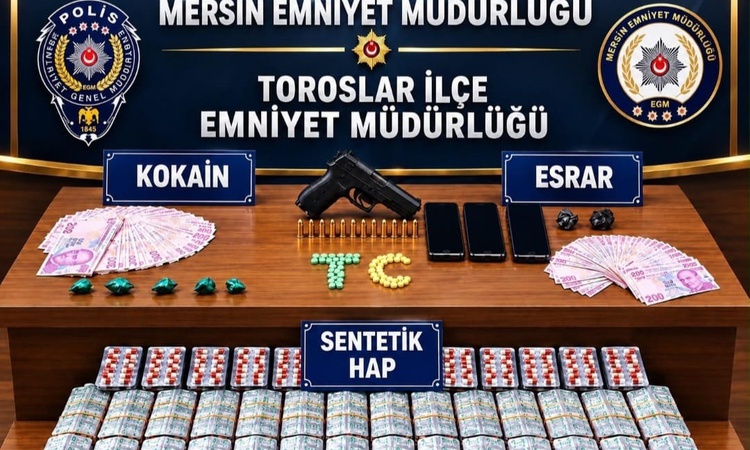 Kritik Açıklama: Mersin'de uyuşturucu operasyonunda 4 şüpheli hakkında tutuklama kararı verildi, 37 bin TL'ye