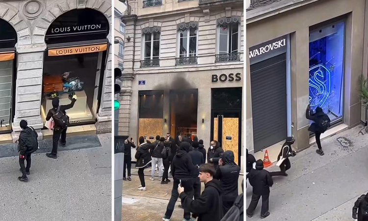 Kritik Açıklama: Paris'te Swarovski, Louis Vuitton ve Hugo Boss mağazaları yağmacıların hedefinde | İşte Tüm A