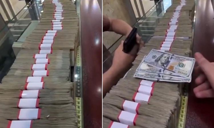 Kritik Açıklama: Bir tomar değil, metrelerce para! 300 doların karşılığı görenleri şaşkına çevirdi