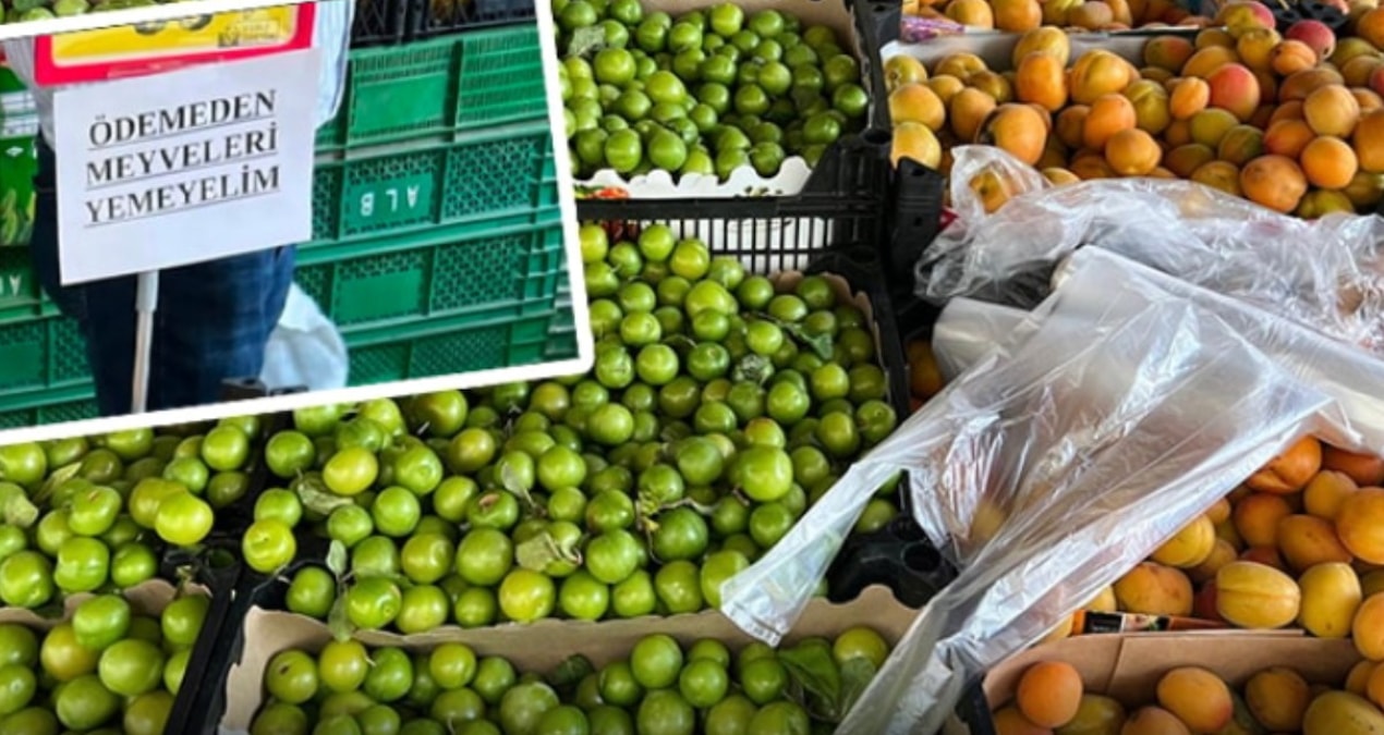 Marketlerin meyve reyonlarında alışılmadık uyarılar görülmeye başlandı - Haberleri - Son Dakika Bilgileri