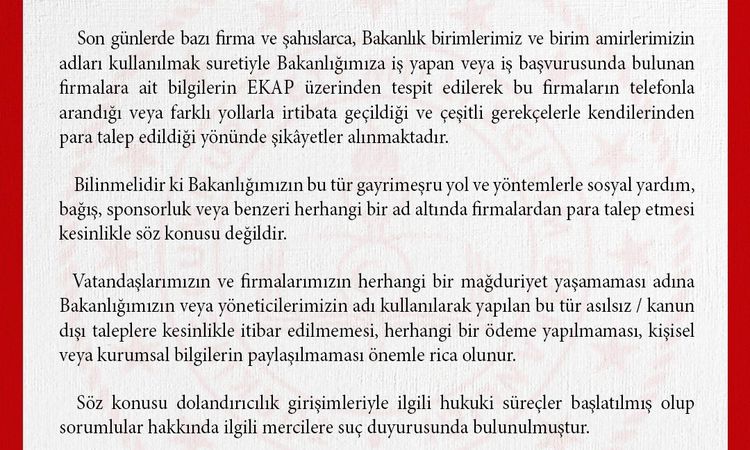 Son Gelişme: MEB dolandırıcılık uyarısı: Para taleplerine itibar etmeyin - Haberleri