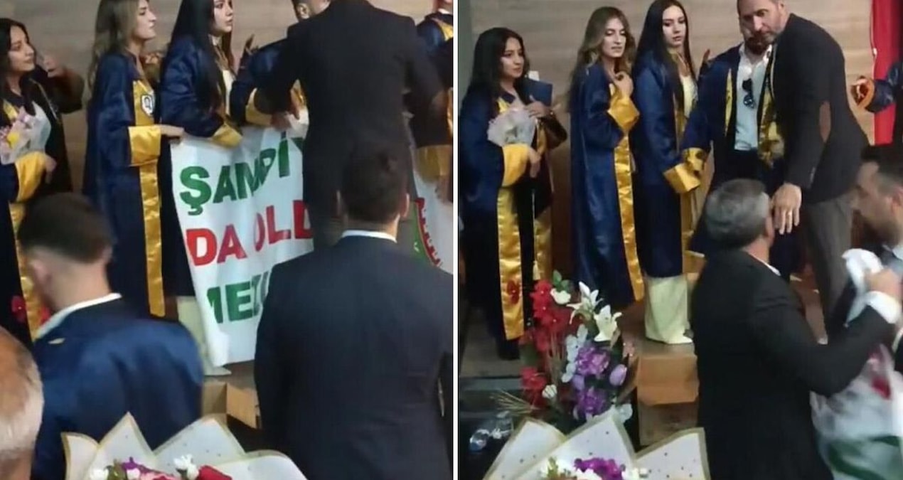 Son Gelişme: Mezuniyette pankart krizi: Öğrencilerin elinden alındı - Haberleri: Gelişmeler Takip Ediliyor