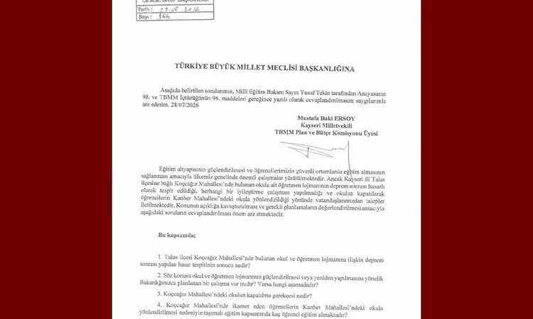 Gündemden Son Bilgiler: MHP'li Ersoy, Koçcağız'daki okulun durumunu TBMM gündemine taşıdı - Son Dakika Haberle
