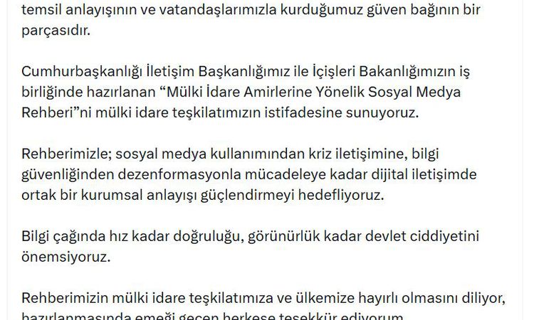 Mülki İdare Amirlerine Sosyal Medya Rehberi - Haberleri: Gelişmeler Takip Ediliyor