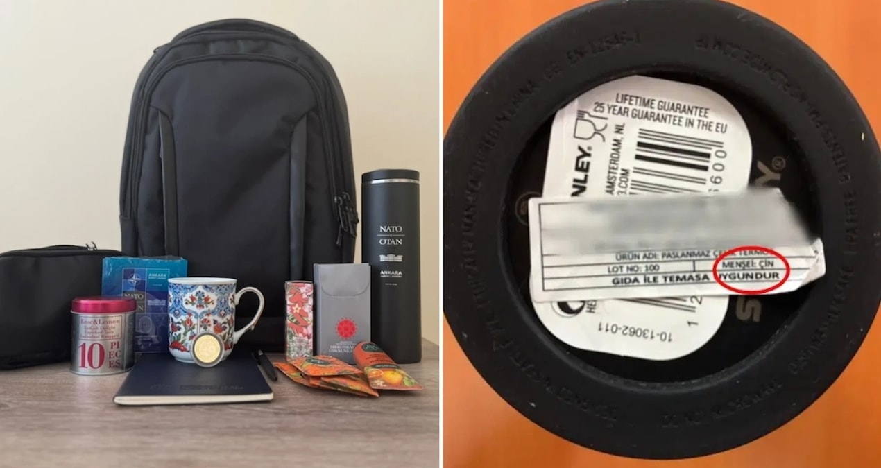 The origin of the thermos in the press kit of the NATO Summit was China - News