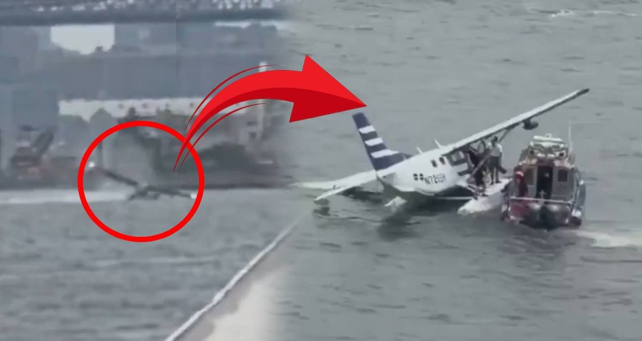 The plane crashed into the river in New York: Passengers' moments of terror were caught on camera - Latest News