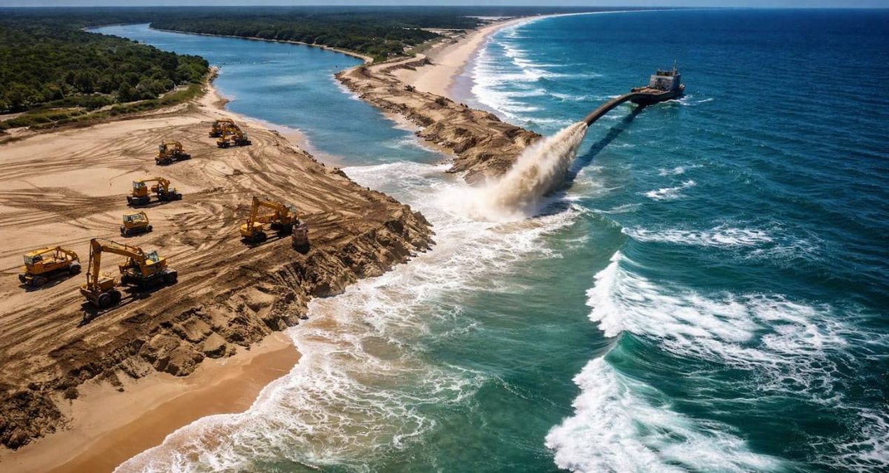 400 thousand tons of sand spilled into the ocean: 20 million dollars spent - News