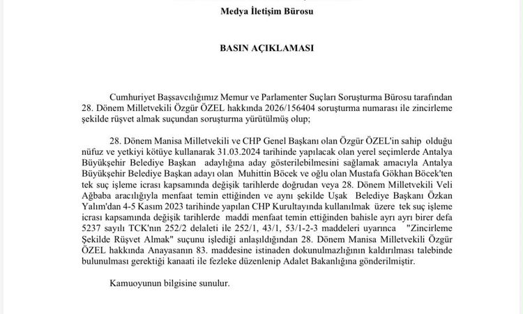 Sıcak Gündem: Özgür Özel ve Veli Ağbaba için fezleke - Son Dakika Haberleri - Son Dakika Bilgileri
