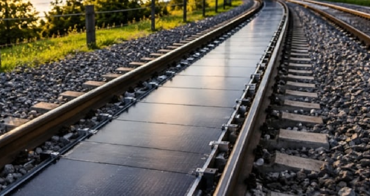 They installed solar panels between the rails - Latest News