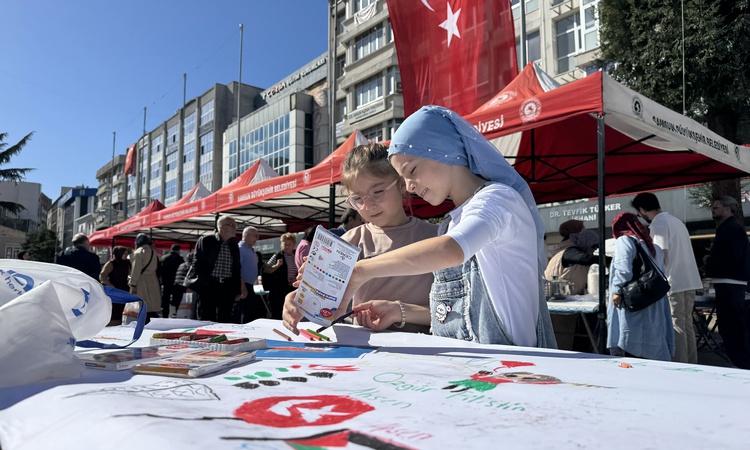 Samsun'da çocuklar, SBB katkısıyla Gazze'deki yaşıtları için resim çizdi | İşte Tüm Ayrıntılar