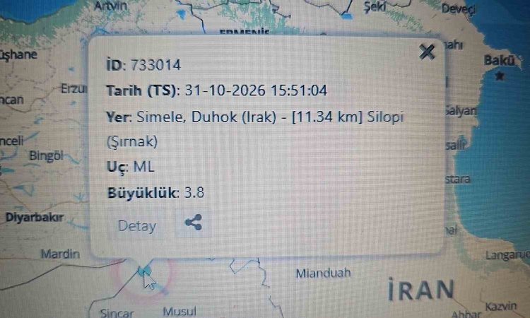 Sıcak Gündem: Irak'taki 3.8 büyüklüğündeki deprem Şırnak'ın Silopi ilçesinde de hissedildi: Gelişmeler Takip E