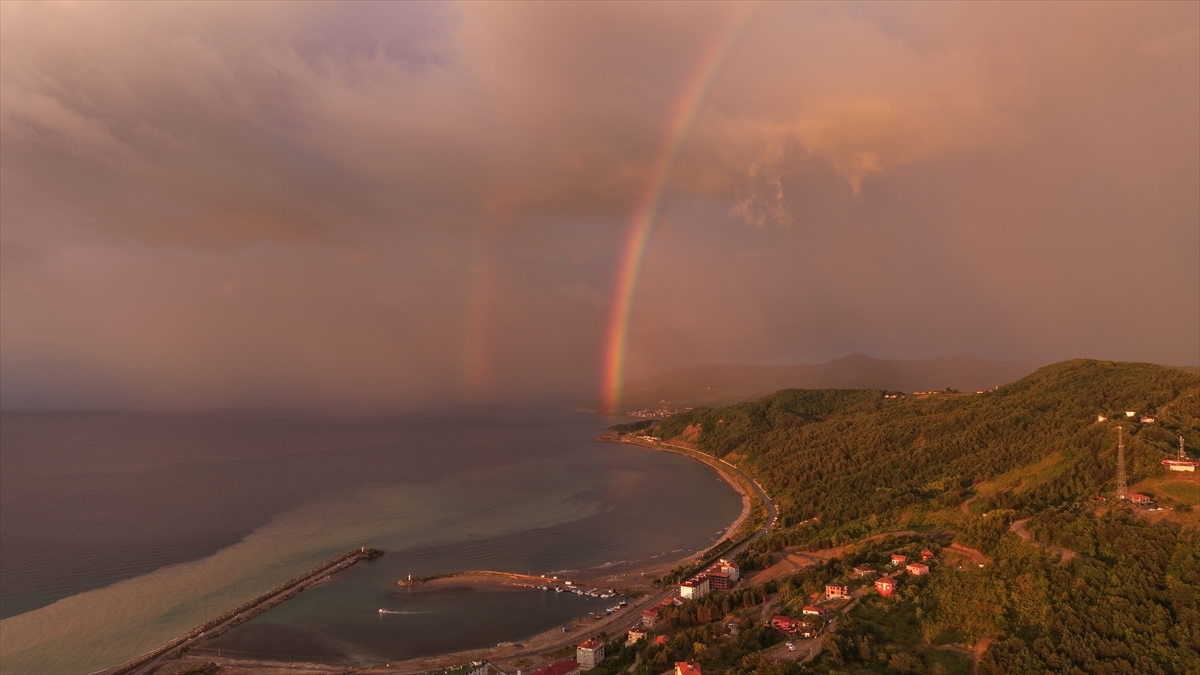 The double rainbow formed in Sinop was captured by a drone - News
