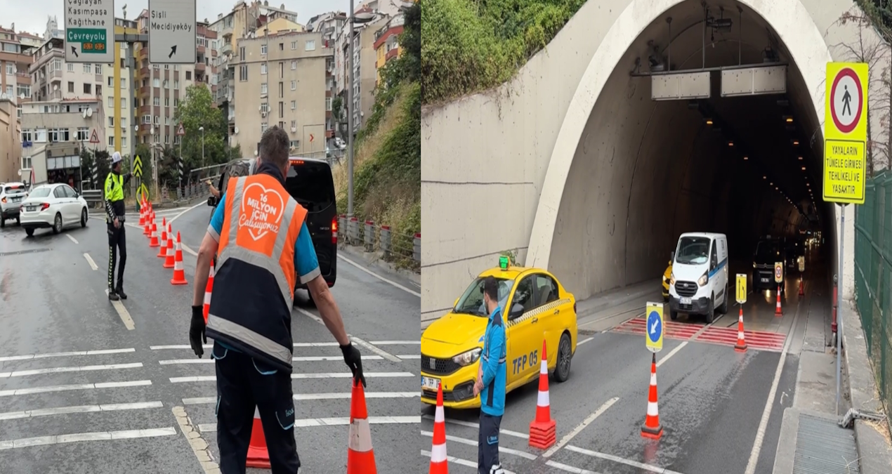 Kritik Açıklama: Şişli Bomonti Tünel çıkışında kamyonet devrildi; yol trafiğe kapandı - Son Dakika Haberleri v
