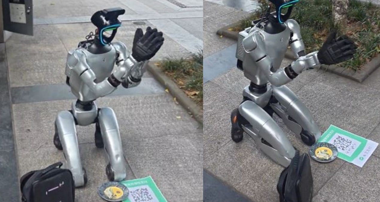 Ayrıntılar Netleşti: Sokakta diz çöktü dilendi: İnsansı robot 'geçim derdi' yüzünden yalvardı - Haberleri ve M