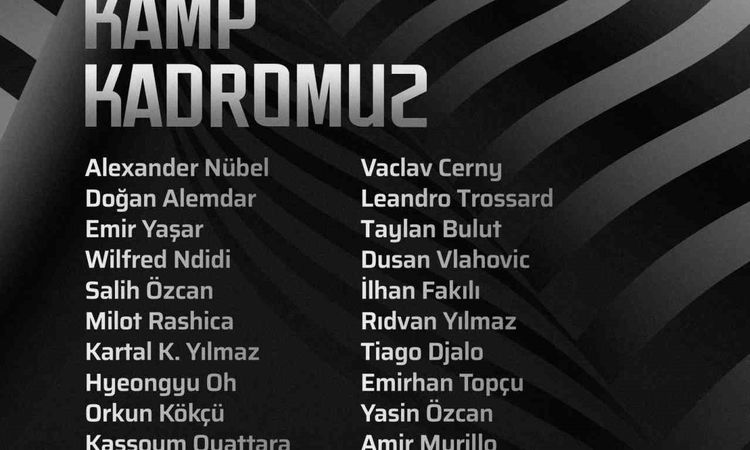 Son Gelişme: Beşiktaş'ın Alanyaspor Maçı Kamp Kadrosu resmen duyuruldu ve Merak Edilenler