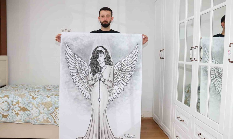 Son Gelişme: Halit Terzi, kömürle Bergen'in portresini çizerek kadına şiddete dikkat çekmek istedi: Gelişmeler