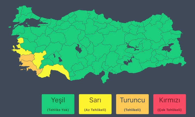 Son Gelişme: İçişleri Bakanlığı 5 il için yarın kuvvetli yağış ve sel riski uyarısında bulundu