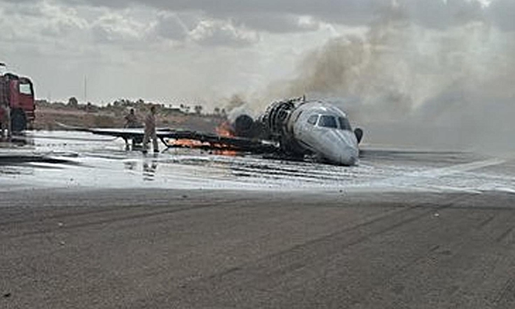 Son Gelişme: İstanbul'dan kalkan jet Libya'da kaza kırıma uğradı! İşte ilk görüntüler - Son Dakika Bilgileri