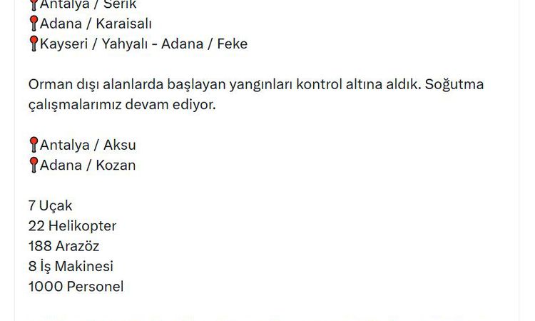 Son Gelişme: OGM: 4 orman yangını kontrol altına alındı ve Merak Edilenler