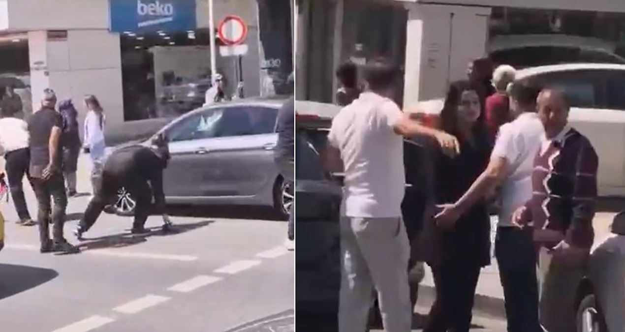 Sürücüler tekme tokat birbirine girdi! O anlar kamerada - En Son Haber - Son Dakika Bilgileri